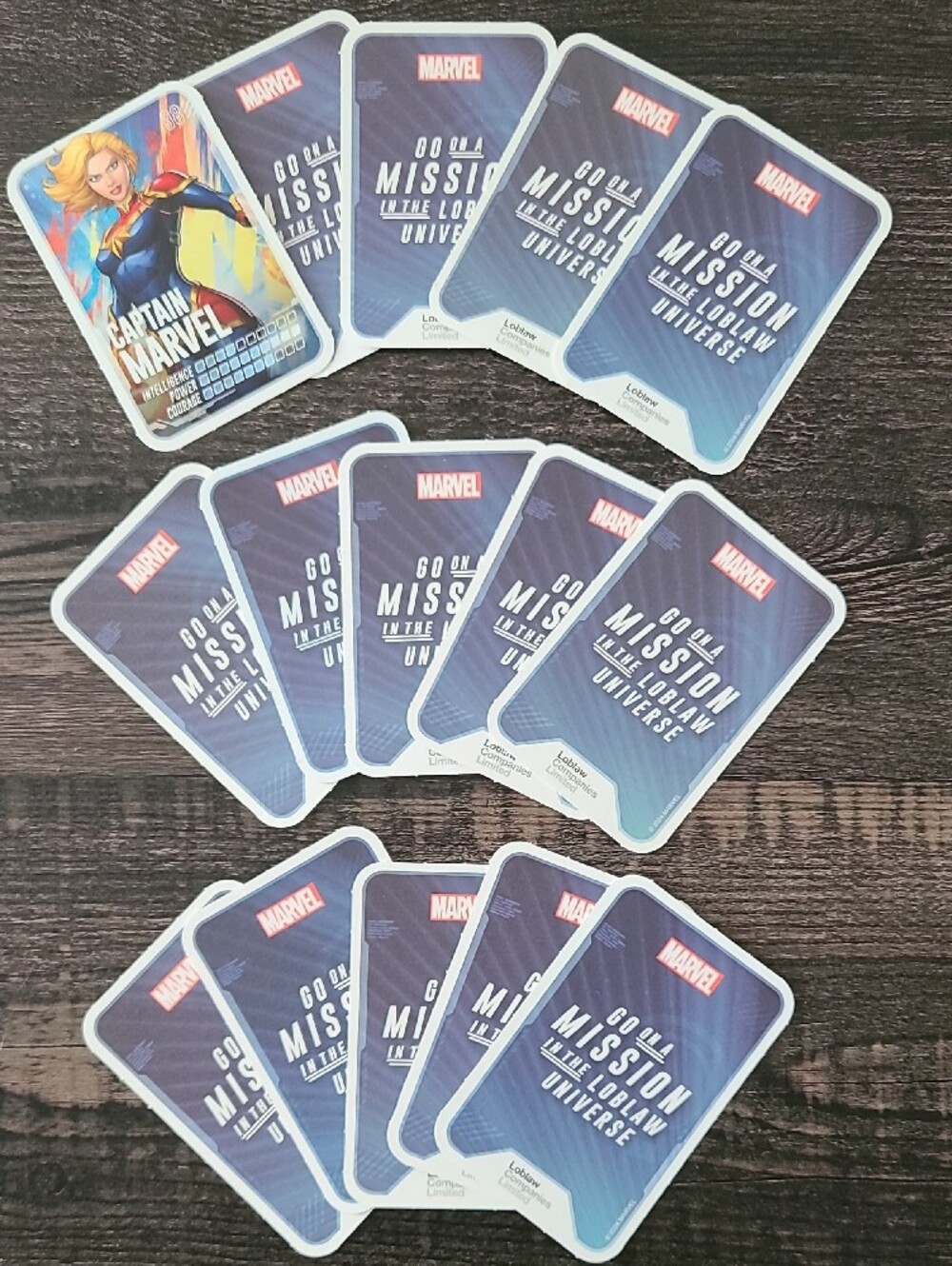 Marvel TRADING Cards 15 Pack Cards from Loblaws Go On A Mission Promotion 2024
